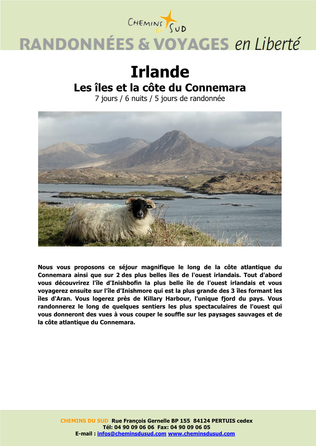 Irlande Les Îles Et La Côte Du Connemara 7 Jours / 6 Nuits / 5 Jours De Randonnée