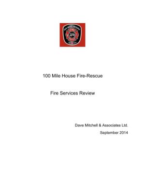 100 Mile House Fire-Rescue Fire Services Review