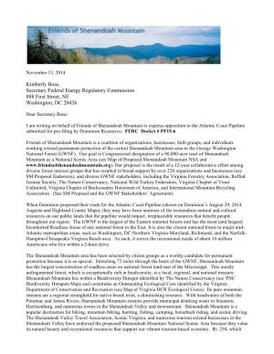 Friends of Shenandoah Mountain Documents