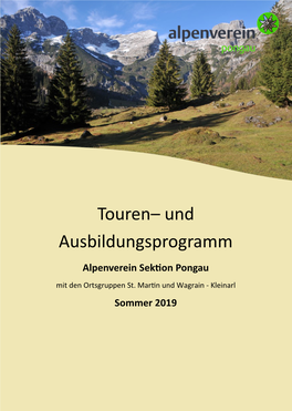 Touren– Und Ausbildungsprogramm