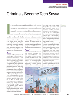 Criminals Become Tech Savvy