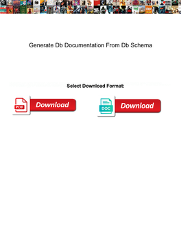 Generate Db Documentation from Db Schema