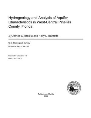 Hydrogeology and Analysis of Aquifer Characteristics in West-Central Pinellas County, Florida