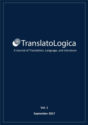 A Journal of Translation, Language, and Literature Vol. 1 September 2017