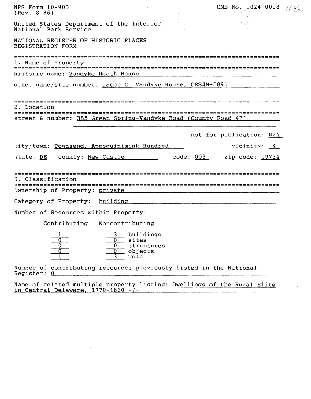 National Register of Historic Places Registration Form