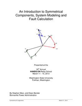 An Introduction to Symmetrical Components, System Modeling and Fault Calculation
