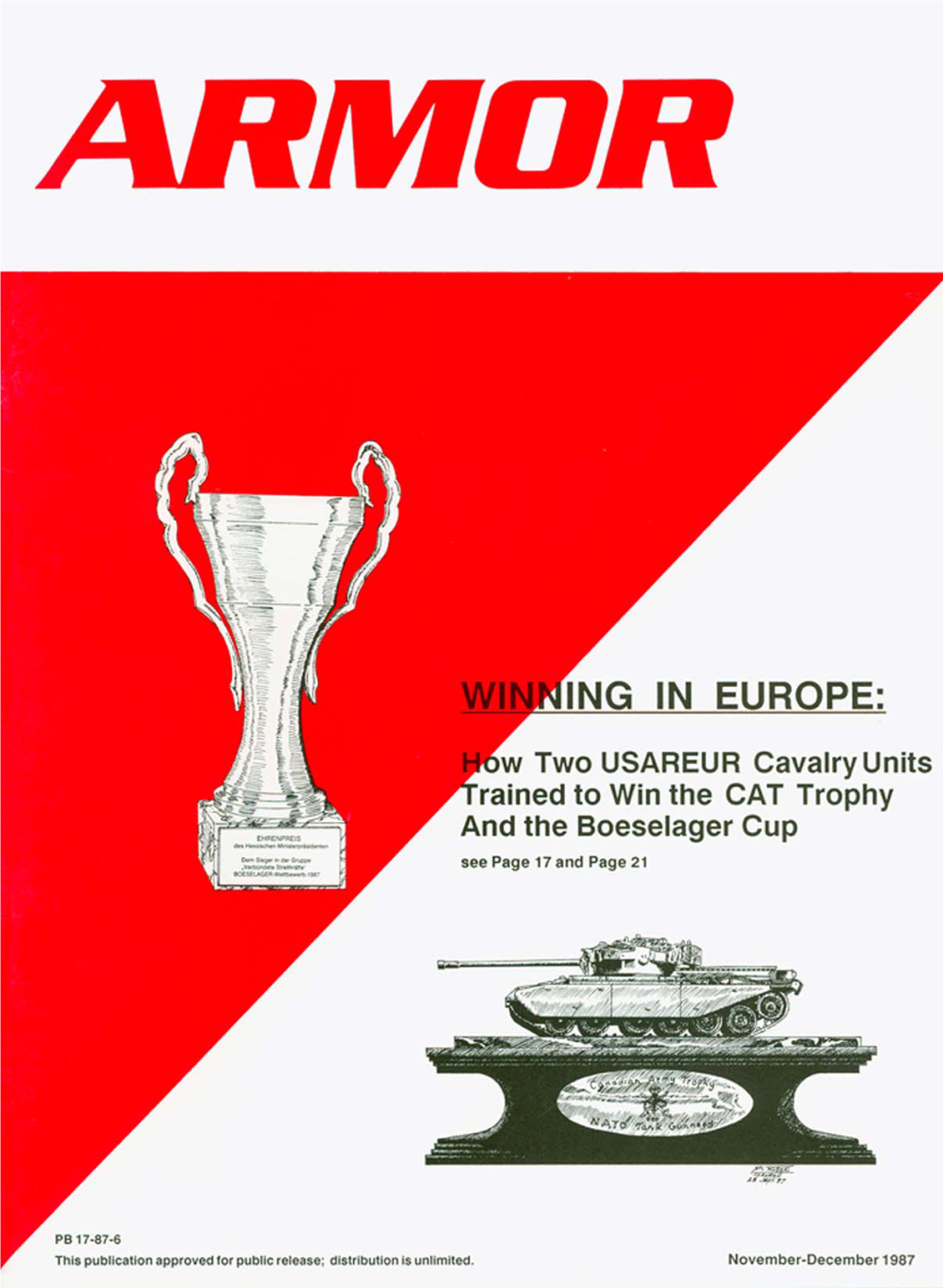 ARMOR, November-December 1987 Edition