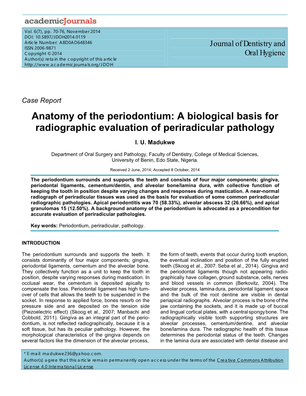 Anatomy of the Periodontium: a Biological Basis for Radiographic Evaluation of Periradicular Pathology