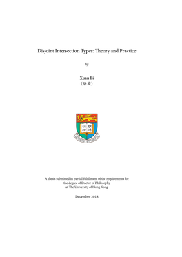 Disjoint Intersection Types: Theory and Practice