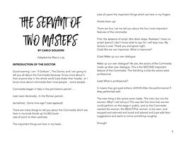 The Servant of Two Masters.Pages
