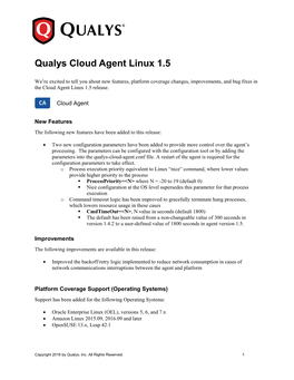 Cloud Agent Linux 1.5