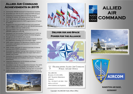 Allied Air Command Achievements in 2015 ALLIED