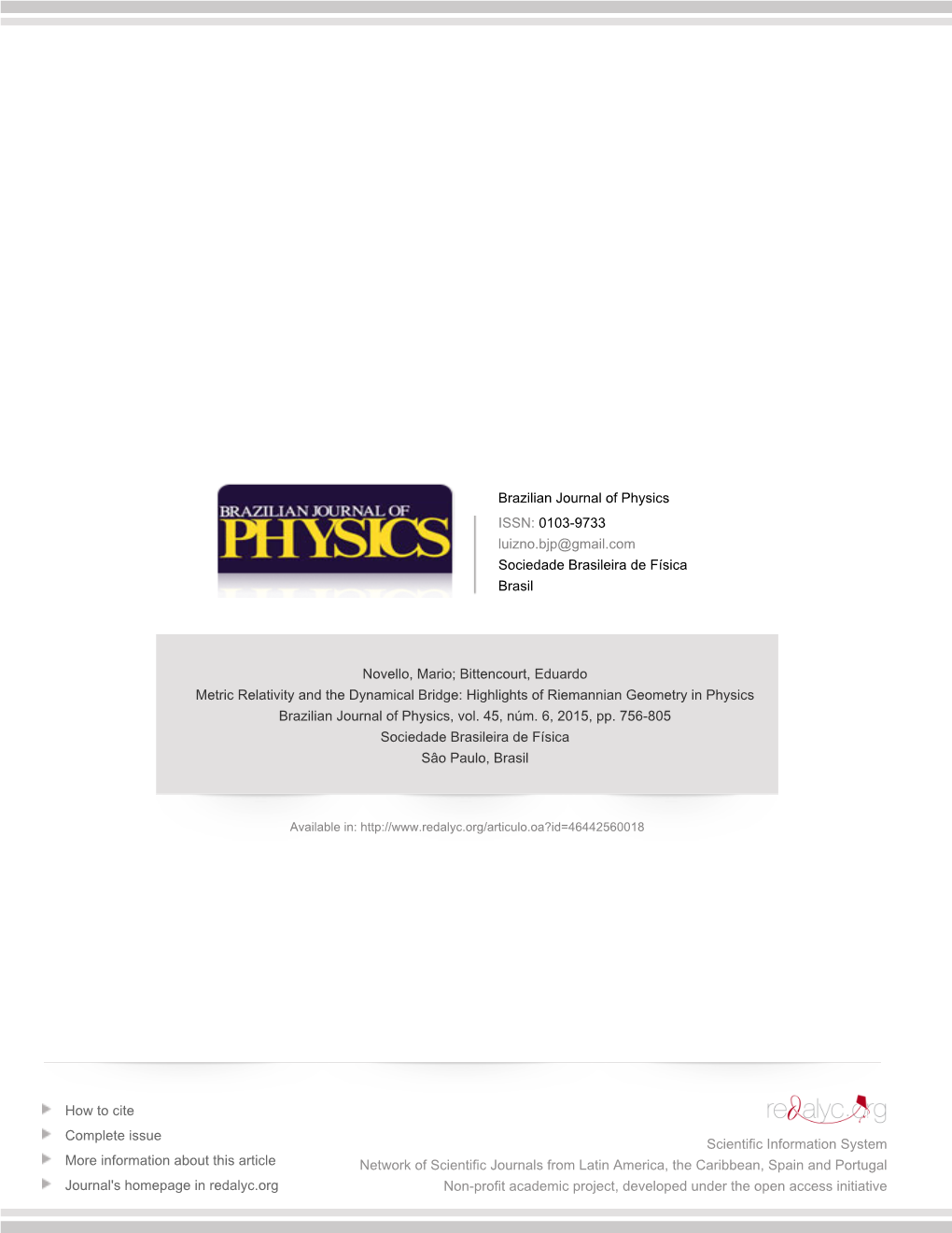 Highlights of Riemannian Geometry in Physics Brazilian Journal of Physics, Vol