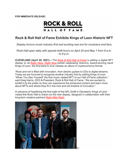 Rock & Roll Hall of Fame Exhibits Kings of Leon Historic