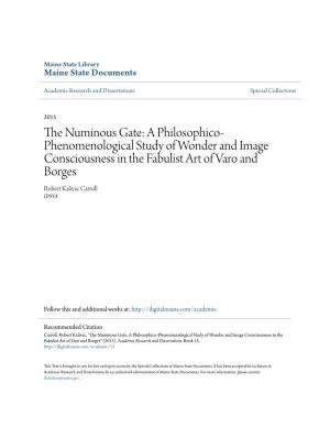 The Numinous Gate: a Philosophico-Phenomenological Study