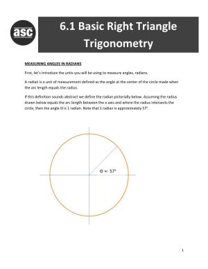 6.1 Basic Right Triangle Trigonometry