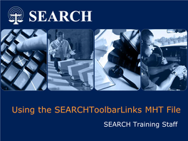 Using the Searchtoolbarlinks.Mht File