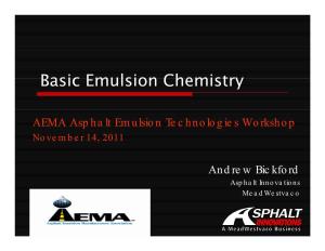 Basic Emulsion Chemistry