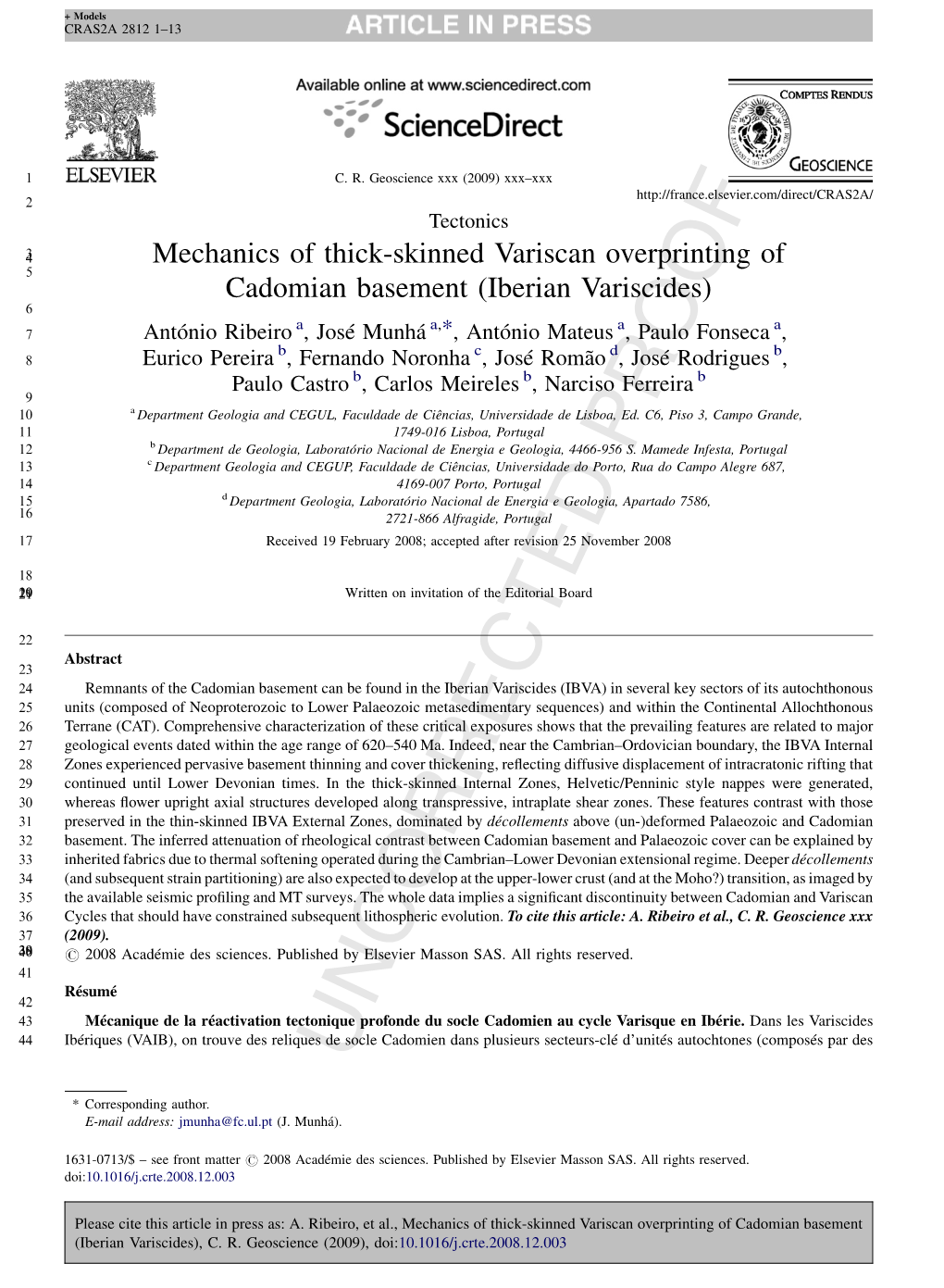 Mechanics of Thick-Skinned Variscan