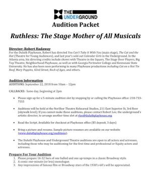 Ruthless: the Stage Mother of All Musicals