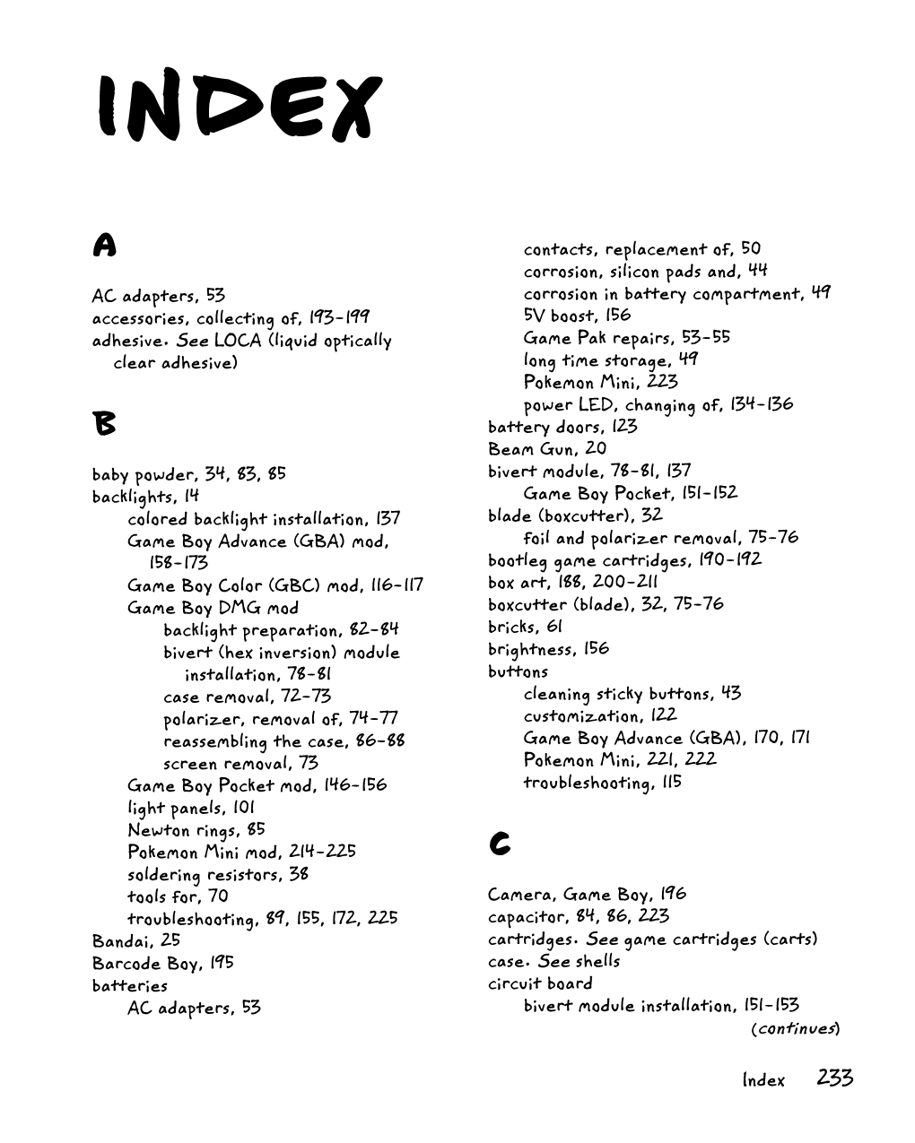 View the Index