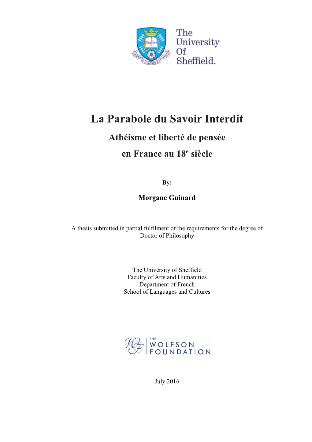 La Parabole Du Savoir Interdit Athéisme Et Liberté De Pensée En France Au 18E Siècle