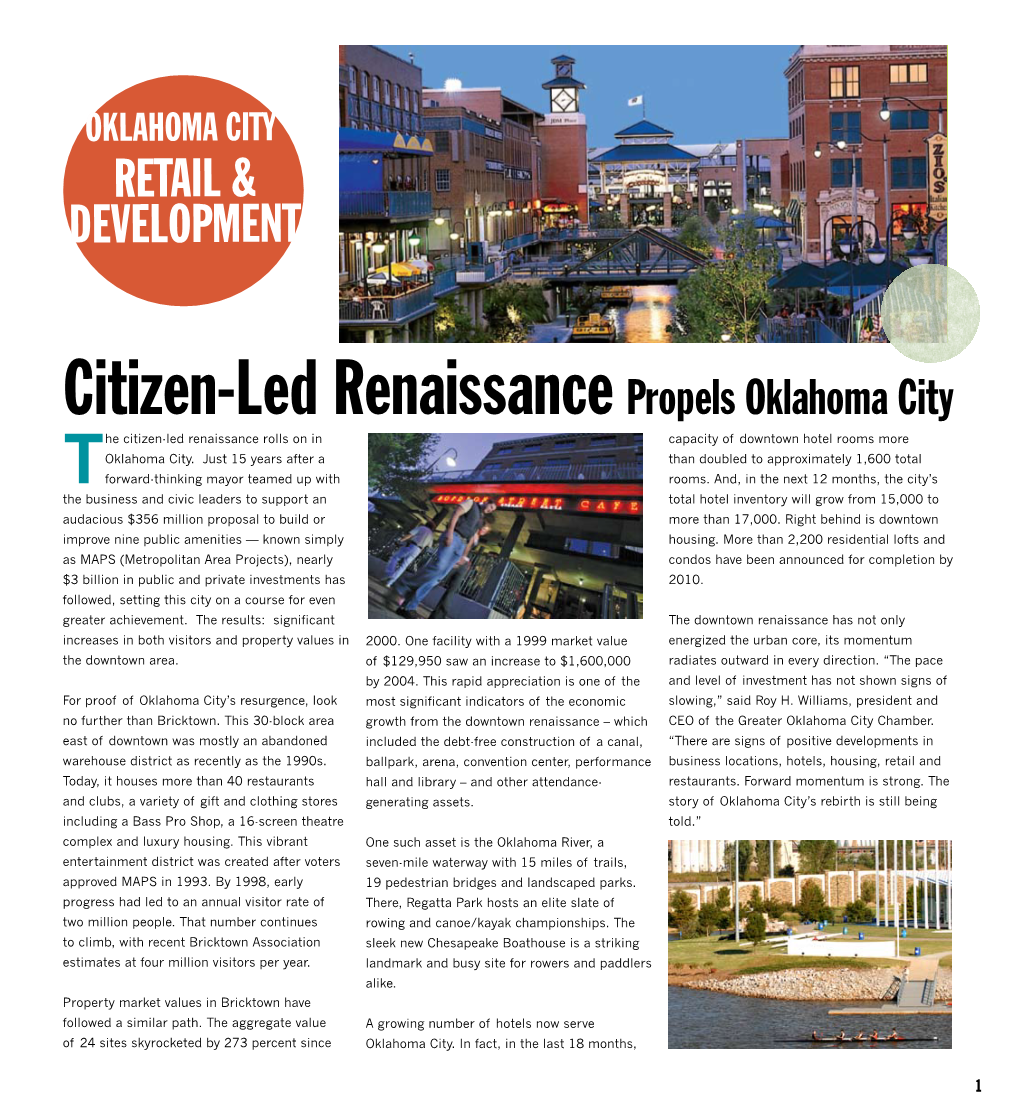 Citizen-Led Renaissancepropels Oklahoma City