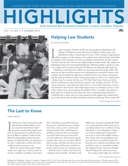 HIGHLIGHTS a Newsletter from the ABA