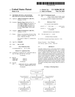 ( 12 ) United States Patent ( 10 ) Patent No .: US 10,806,382 B2 Sloan Et Al