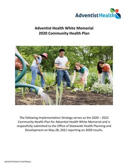 Adventist Health White Memorial 2020 Community Health Plan