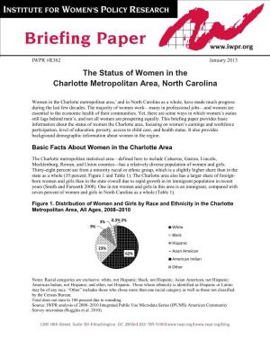 The Status of Women in the Charlotte Metropolitan Area, North Carolina
