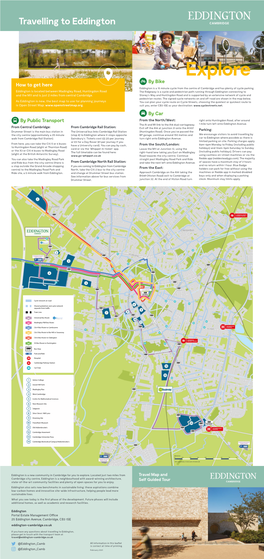 Explore by Bike How to Get Here Eddington Is a 15 Minute Cycle from the Centre of Cambridge and Has Plenty of Cycle Parking