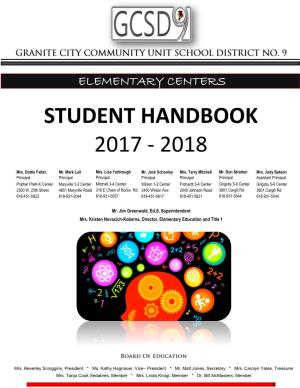 Student Handbook 2017 - 2018
