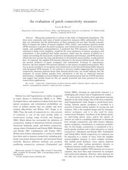 An Evaluation of Patch Connectivity Measures