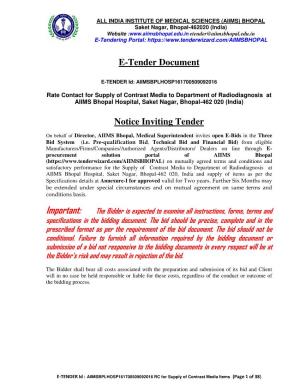 E-Tender Document