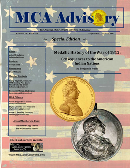 Medallic History of the War of 1812 John W