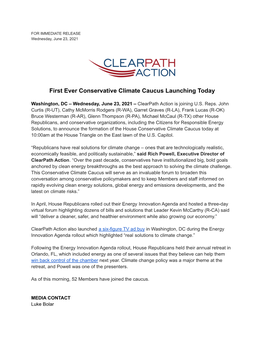 House Conservative Climate Caucus, June 23