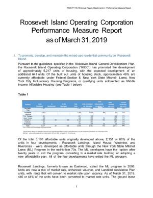 Performance Measure Report 2019