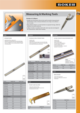 Measuring & Marking Tools