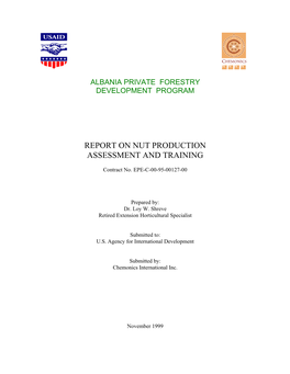 Report on Nut Production Assessment and Training