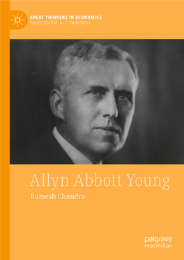 Allyn Abbott Young Ramesh Chandra Great Thinkers in Economics