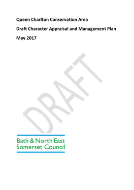 Queen Charlton Conservation Area Draft Character Appraisal and Management Plan May 2017