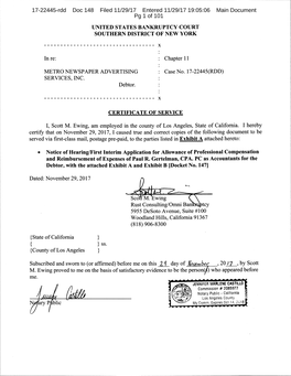 17-22445-Rdd Doc 148 Filed 11/29/17 Entered 11