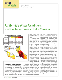 California's Water Conditions and the Importance of Lake Oroville