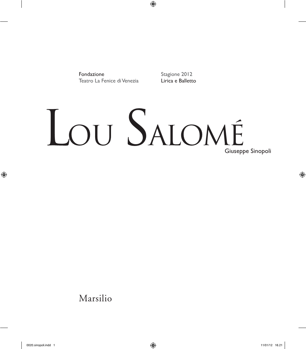 Lou Salomé Un’Introduzione