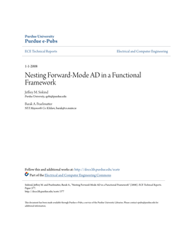 Nesting Forward-Mode AD in a Functional Framework Jeffrey M