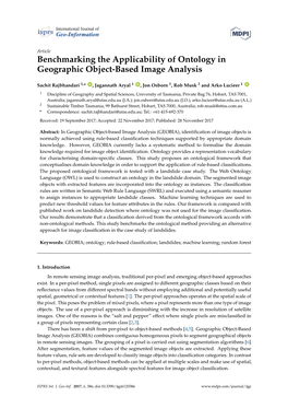 Benchmarking the Applicability of Ontology in Geographic Object-Based Image Analysis