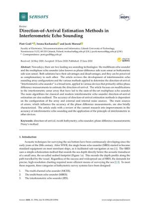 Direction-Of-Arrival Estimation Methods in Interferometric Echo Sounding