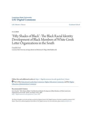 "Fifty Shades of Black": the Black Racial Identity Development Of