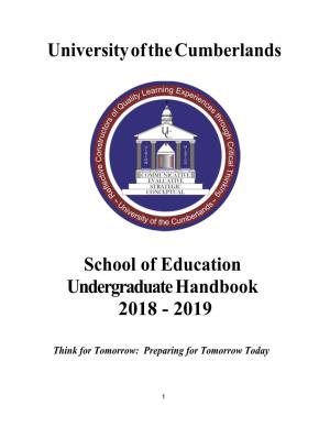 Undergraduate Education Handbook